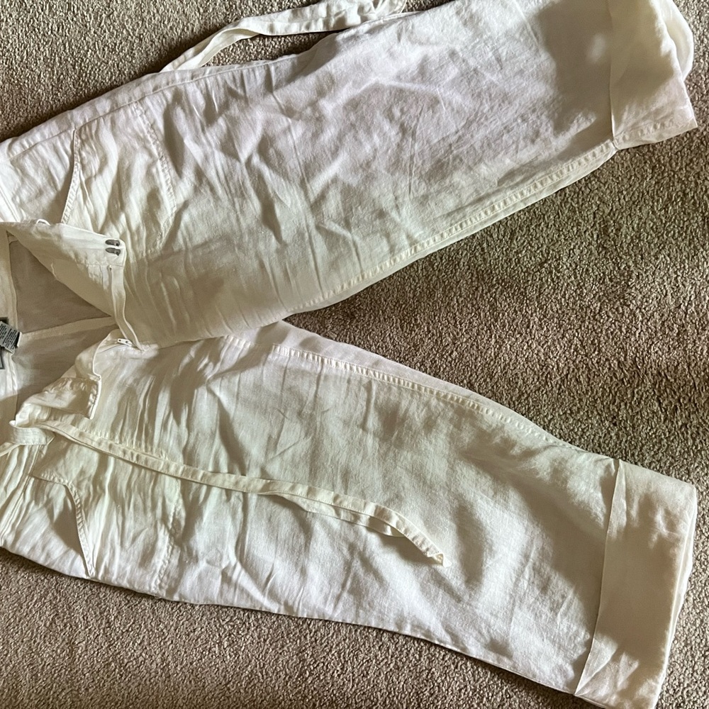 Linen capri pants